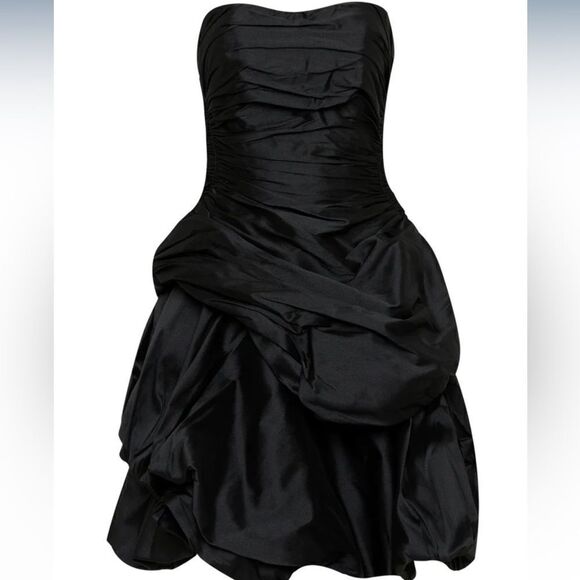 AJE Black Eldora Daybreak Strapless Mini Dress Size: 4 AU or US 0 NWT $525 - Picture 6 of 11